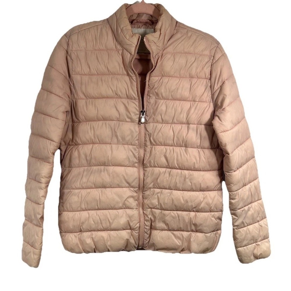 SPRINGFIELD Outerwear Pink Puffer Jacket Light Weight 42/L Soft Girl‎ Coquette